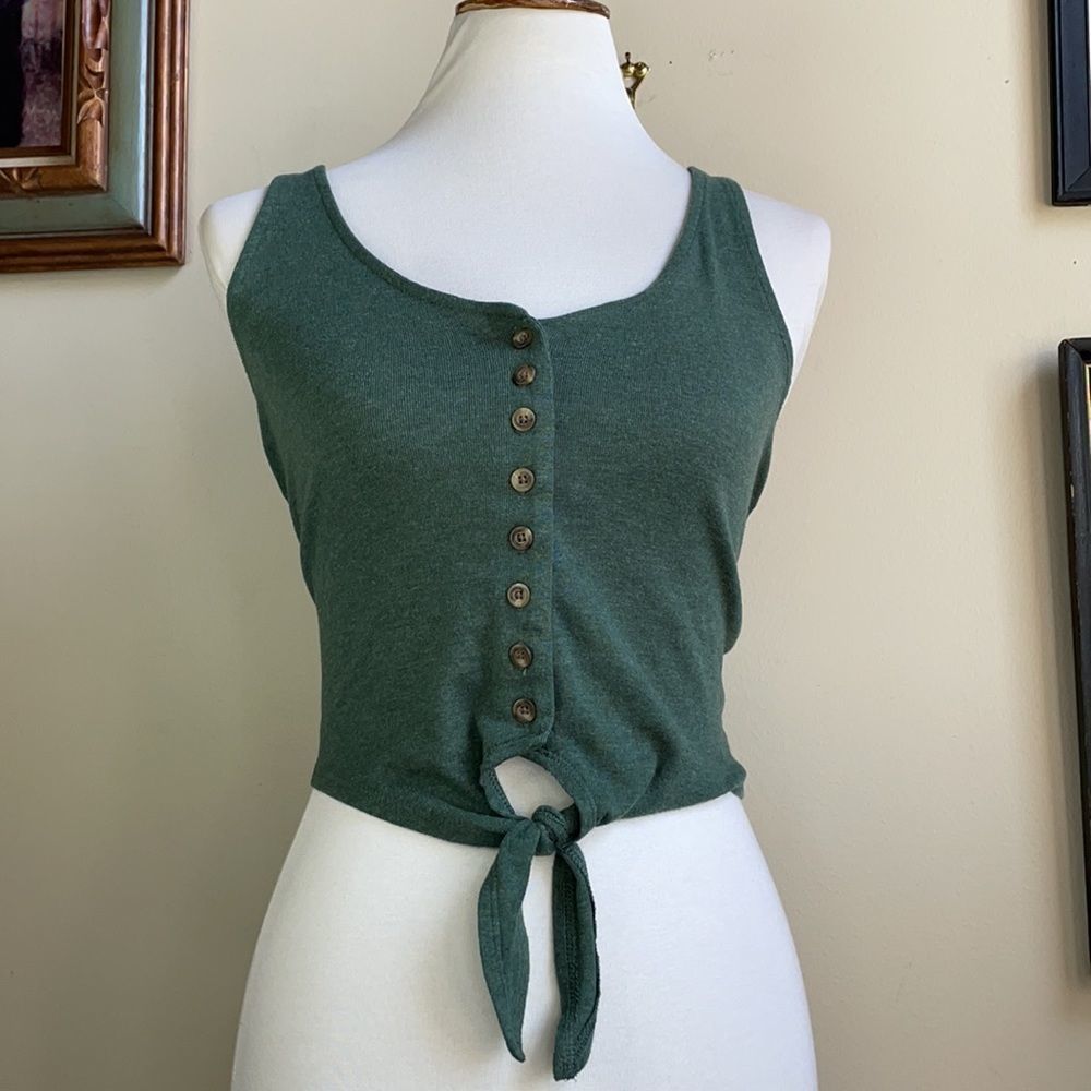 American Eagle Tie Up Crop Top - Picture 3 of 11